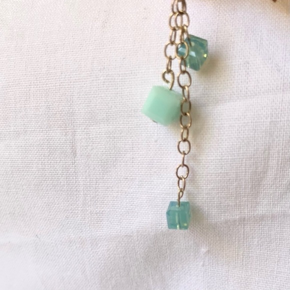 Swarovski Cube Crystal Drop Earrings - Picture 9 of 11